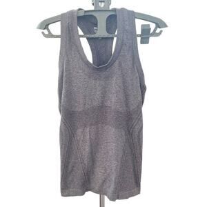 Athleta Womens Monumentum Seamless Tank‎ Gray Sz XS Racerback Mesh